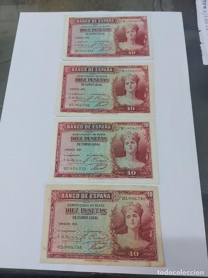 Billetes espa&ntilde;oles: 4billete 10 pts a&ntilde;o 1935 - Foto 1