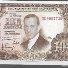 Banconote spagnole: BILLETE DE 100 PTAS, DE 7 ABRIL DE 1953, -SERIE, 3D , VER FOTOS. Lote 331683633