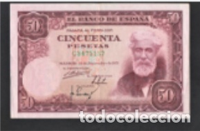 Spanish Banknotes: 50 pesetas 1951. Muy escaso raro
