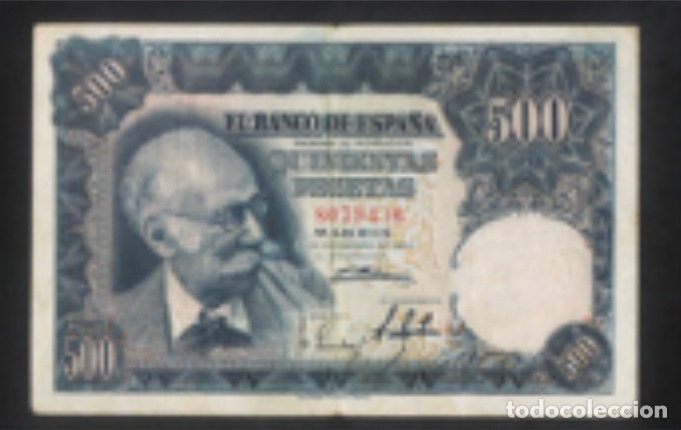 Banconote spagnole: 500 pesetas 1951. Muy escaso raro