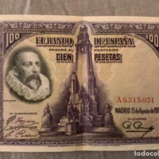 Billetes españoles: BILLETE 100 PESETAS 1928. SERIE A. Lote 340350948