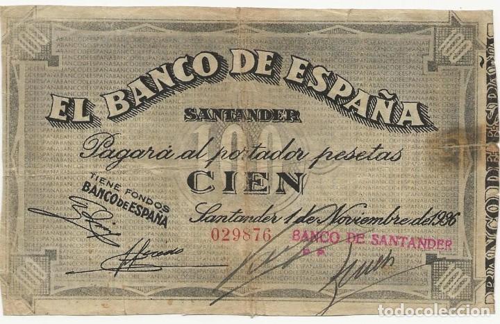 Billetes espa&ntilde;oles: 100 PESETAS BCO DE ESPA&Ntilde;A SANTANDER - Foto 1