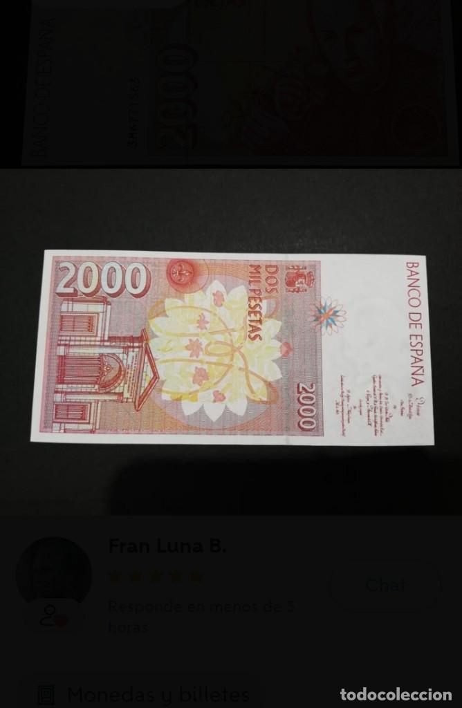 Billetes espa&ntilde;oles: Billete de 2000 pesetas sin circular - Foto 2
