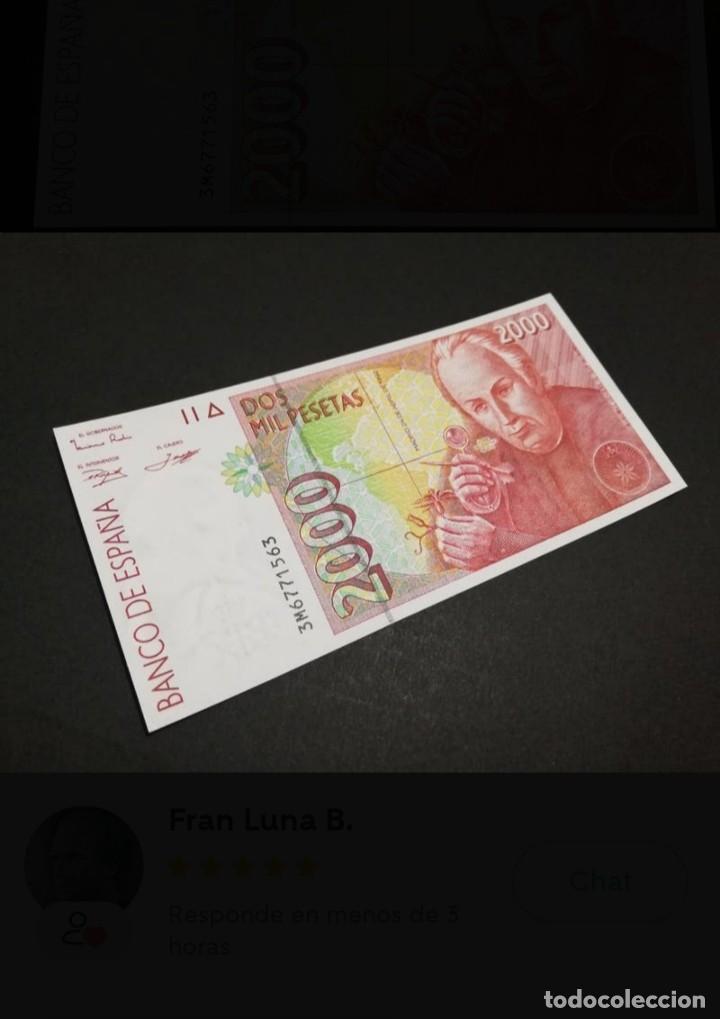 Billetes espa&ntilde;oles: Billete de 2000 pesetas sin circular - Foto 3