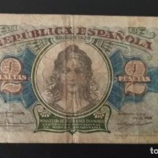 Billetes españoles: ~ BILLETE DE 2 PESETAS DE 1938... REPUBLICA...ES EL DE LAS FOTOS ~