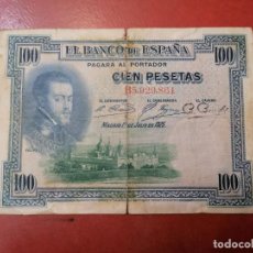Billetes españoles: 100 PESETAS ,1925, CONSERVACIÓN BC-,CON SELLO EN SECO ESTADO ESPAÑOL, VER FOTOS, SERIE B