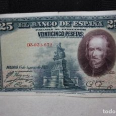 Billetes españoles: ANTIGUO BILLETE DE 25 PESETAS.. Lote 344329468