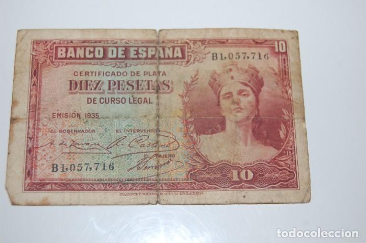 Billetes espa&ntilde;oles: BILLETES DE 10 PESETAS . 1935 - Foto 1