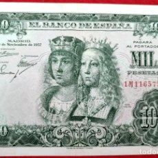 Billetes españoles: BILLETE 1000 PESETAS 1957 REYES CATOLICOS EBC SERIE 1M ORIGINAL T753