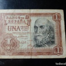 Billetes españoles: BILLETE DE 1 PESETA DEL AÑO 1953. Lote 348140048