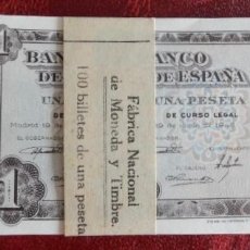 Billetes españoles: PAREJA CORRELATIVA 1 PESETA DE 1948 PLANCHA DE LUJO ESTRAIDO DEL TAC