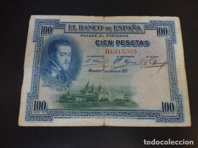 Billetes espa&ntilde;oles: BILLETE 100 PESETAS 1925 - Foto 1