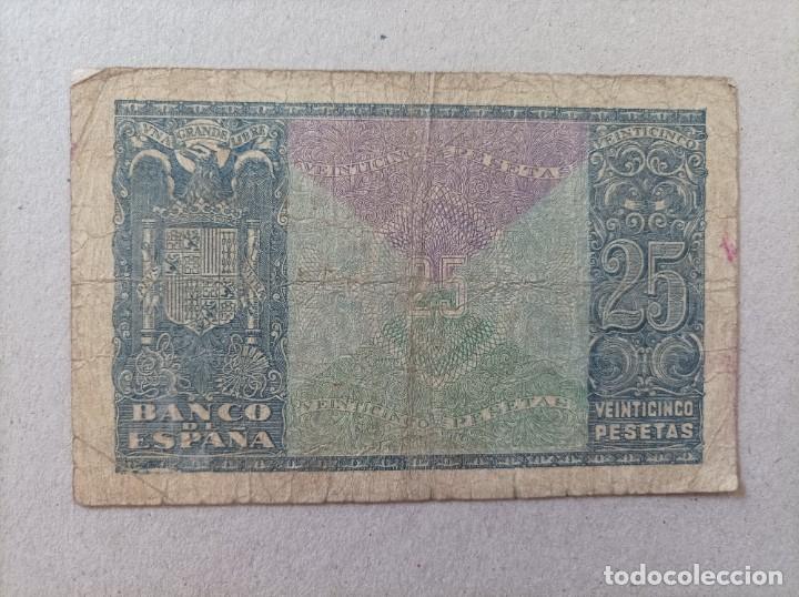 Billetes espa&ntilde;oles: 25 pesetas 1940 serie A - Foto 2