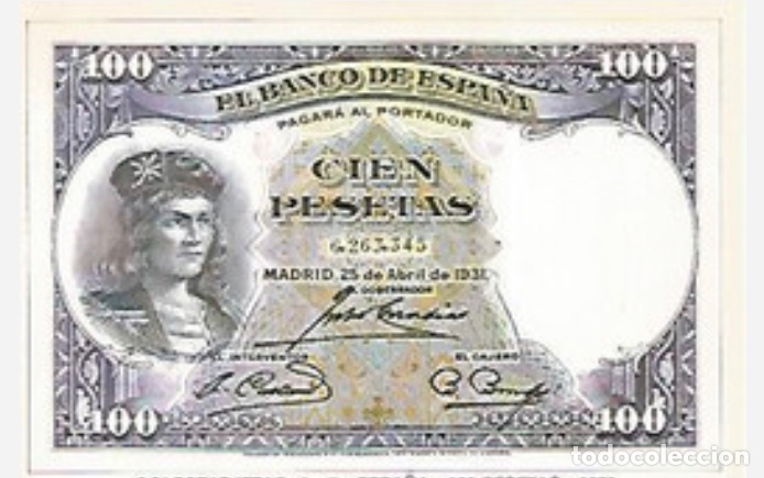 Billets espagnols: 100 pesetas 1931 Fernando Cordoba s/c- ref 2754