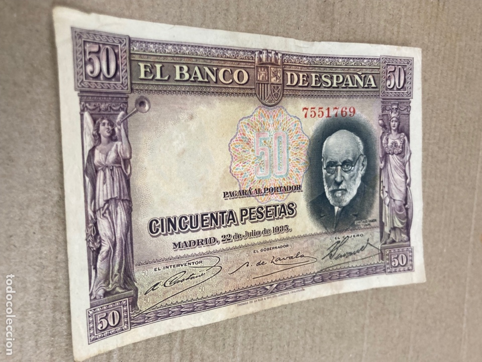 Billetes espa&ntilde;oles: Billete de cincuenta pesetas 1935