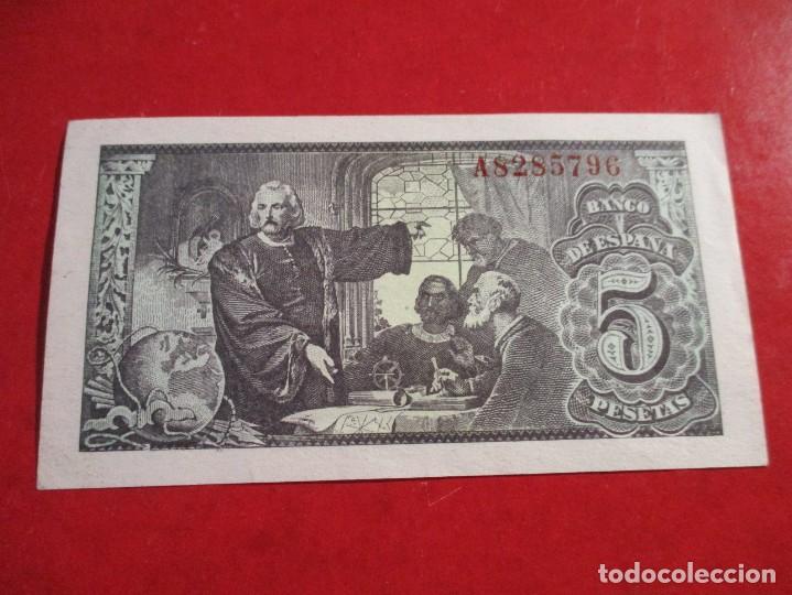 Billetes espa&ntilde;oles: Billete de 5 pts. 1943 sin circular - Foto 2