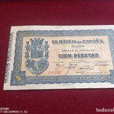 Billetes españoles: SC 100 PESETAS 1937 GIJÓN GUERRA CIVIL. Lote 361558250