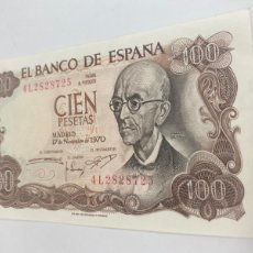 Billetes españoles: BILLETE DE CIEN PESETAS 1970 SIN CIRCULAR. Lote 364644261