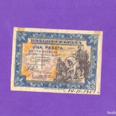Billetes españoles: UNA PESETA DE 1940 SERIE-A MBC++. Lote 365824031
