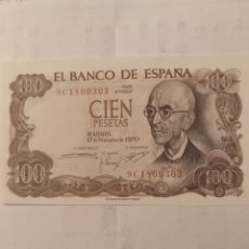 Billetes españoles: BILLETE ESPAÑA 100 PESETAS 1970 SERIE 9C S/C. Lote 365895831