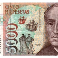 Billetes españoles: BILLETE DE ESPAÑA DE 5000 PESETAS DE 1992 CIRCULADO. Lote 365943481