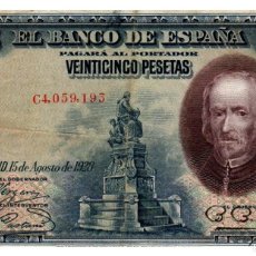 Billetes españoles: BILLETE DE ESPAÑA DE 25 PESETAS DE 1928 CIRCULADO CALDERON DE LA BARCA. Lote 365943606