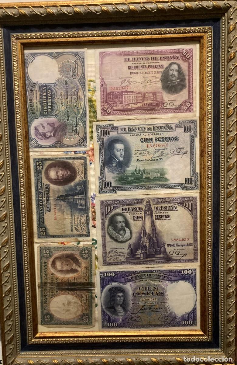 Billetes espa&ntilde;oles: Billetes espa&ntilde;oles enmarcados - Foto 3