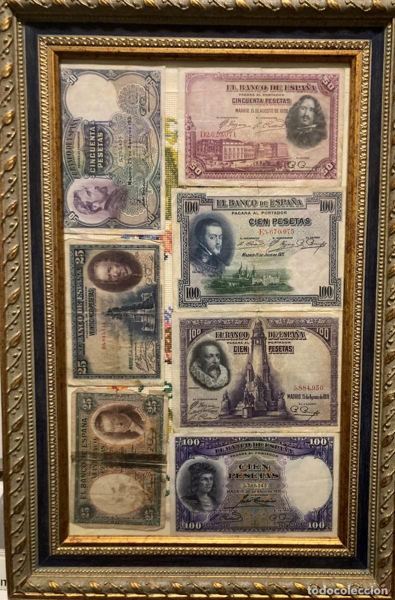 Billetes espa&ntilde;oles: Billetes espa&ntilde;oles enmarcados - Foto 4