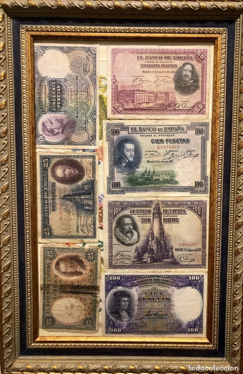 Billetes espa&ntilde;oles: Billetes espa&ntilde;oles enmarcados - Foto 5