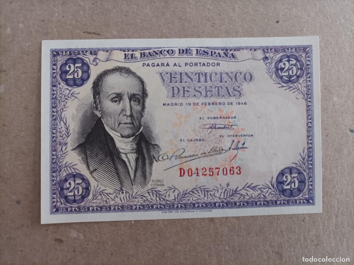 Billetes espa&ntilde;oles: 25 pesetas 1946, sin circular/plancha - Foto 1