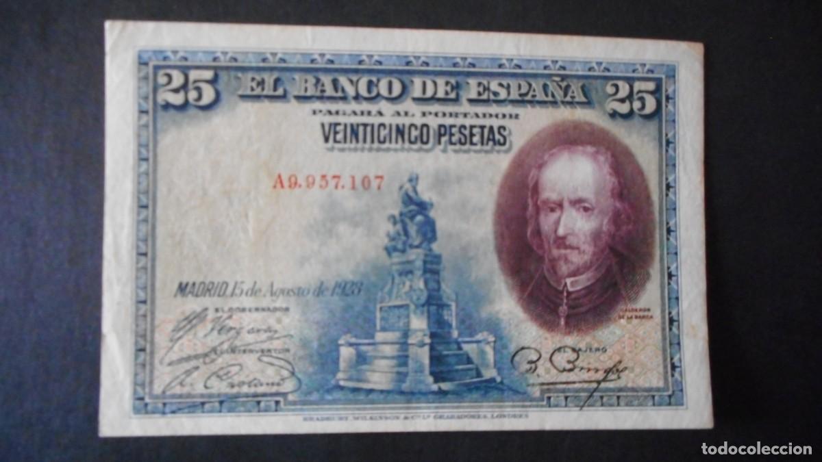 Billetes espa&ntilde;oles: 25 PESETAS 1928 /MBC+ - Foto 1