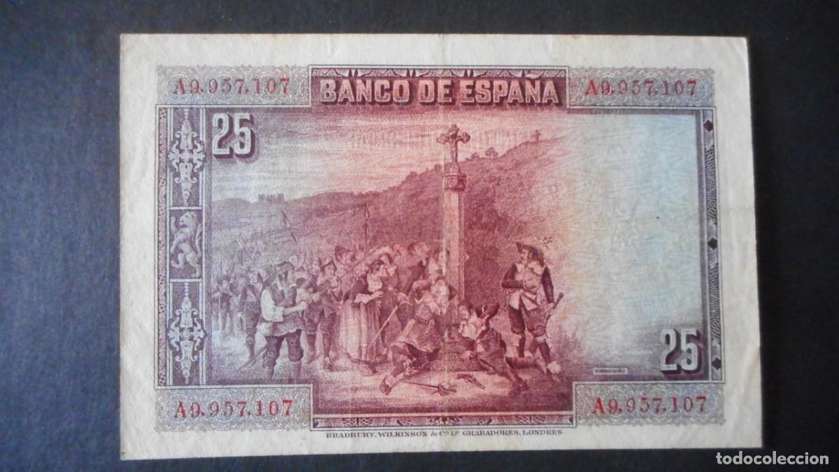 Billetes espa&ntilde;oles: 25 PESETAS 1928 /MBC+ - Foto 2