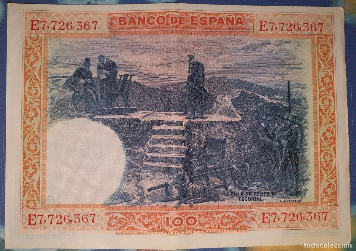 Billetes espa&ntilde;oles: BILLETE DE CIEN PESETAS SERIE E, 1925 - Foto 3