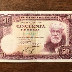 Billetes españoles: BILLETE 50 PESETAS. 1951. BILLETE. SANTIAGO RUSIÑOL.