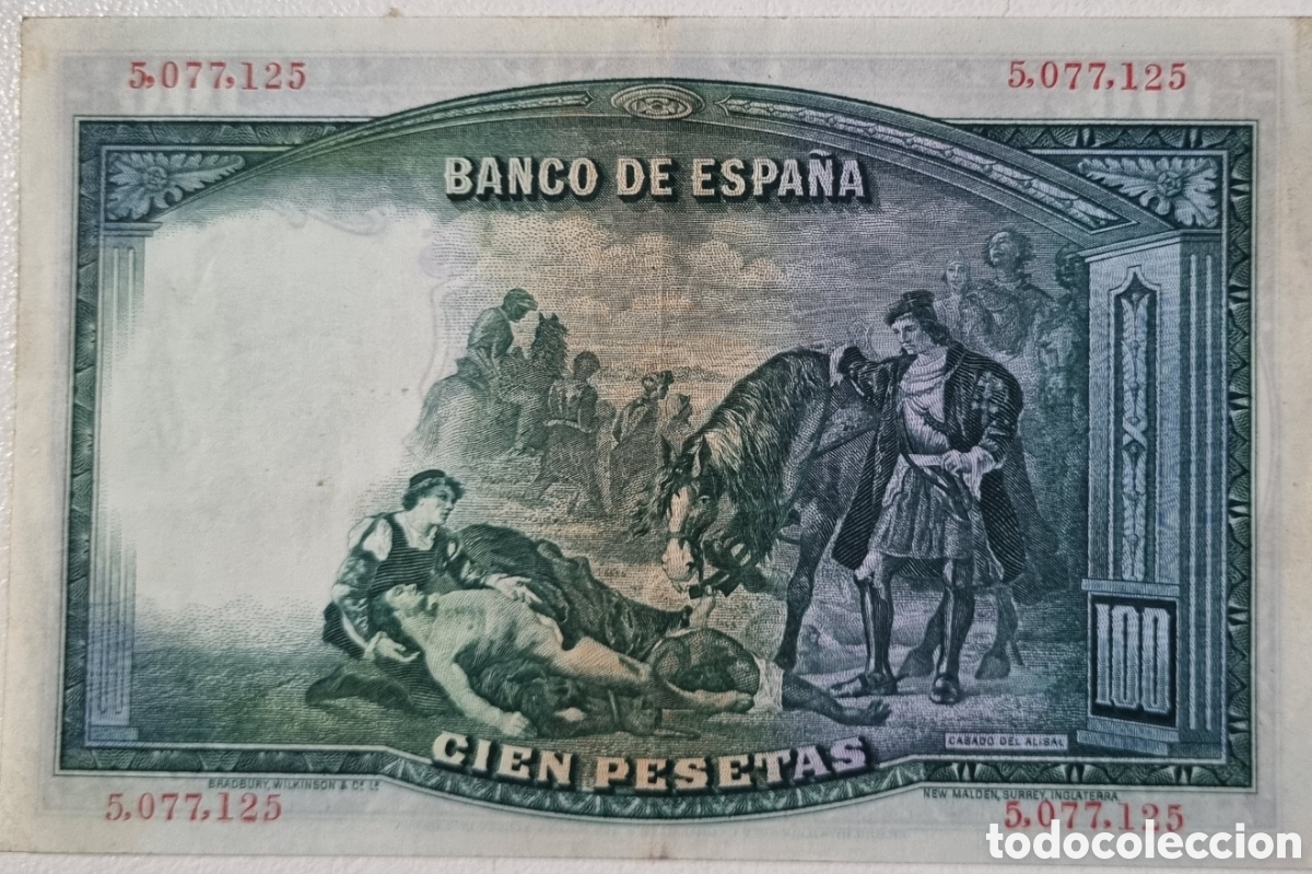 Billetes espa&ntilde;oles: 100 pesetas de 1931 rara - Foto 2