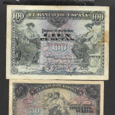 Billetes españoles: 3 BILLETES 50 PESETAS 1906 SIN SERIE MBC-. Lote 378086959