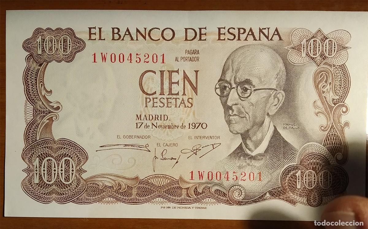 Billetes espa&ntilde;oles: CIEN PESETAS DE 1970 SIN CIRCULAR (PLANCHA) - Foto 1