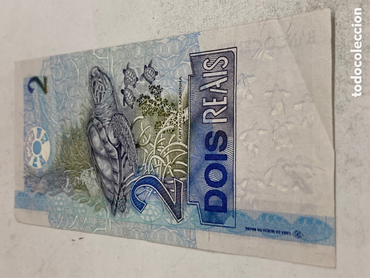 Billetes espa&ntilde;oles: Billete 2 Reais Brasil 2001 - Foto 2
