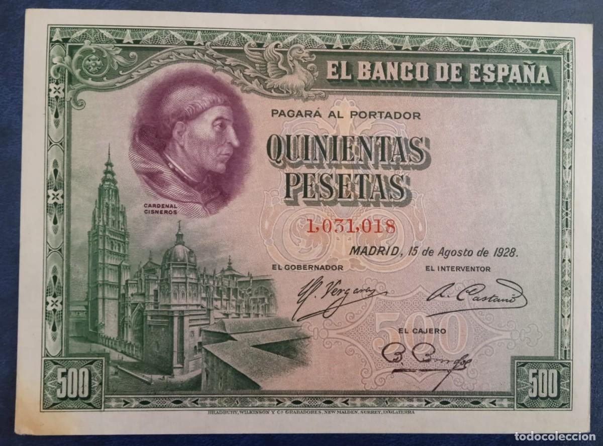 Billetes espa&ntilde;oles: 500 pesetas 1928 (SC-) - Foto 1