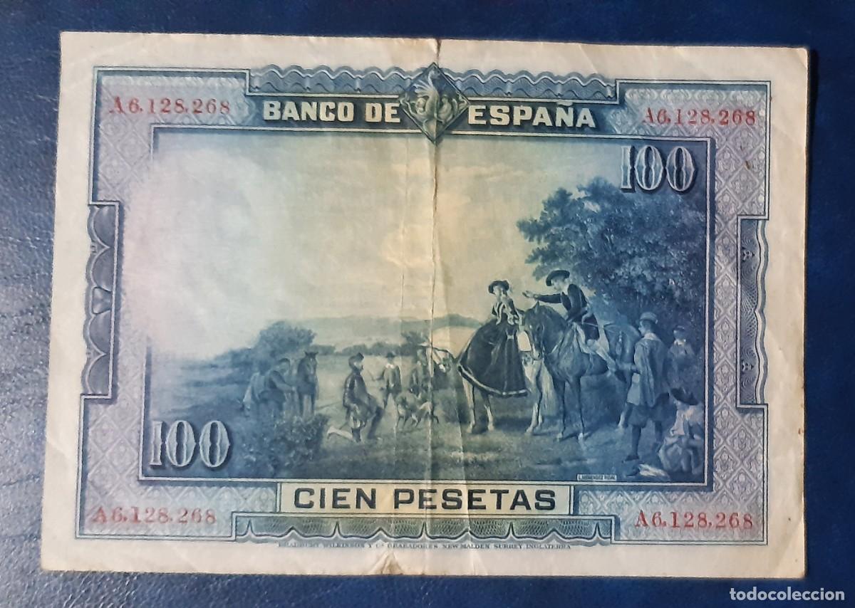 Billetes espa&ntilde;oles: 100 pesetas 1928 Serie A (MBC) - Foto 2