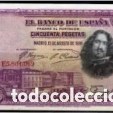 Billetes españoles: 50 PESETAS 1928 REPUBLICA ESTADO ESPAÑOL SC PLANCHA