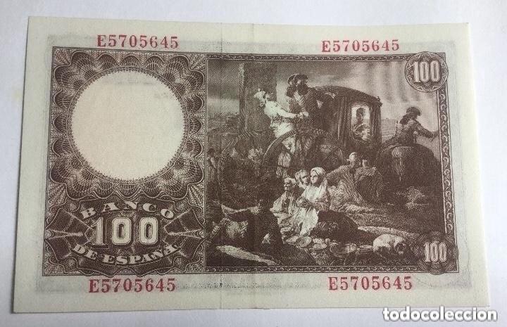 Billetes espa&ntilde;oles: 100 PESETAS 1948 - SERIE E - EBC/EBC+ - Foto 2