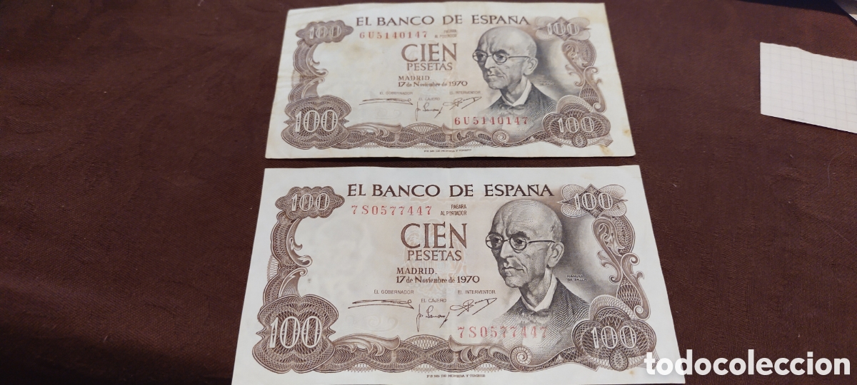 Billetes espa&ntilde;oles: Billetes 100 pesetas Manuel de falla - Foto 1