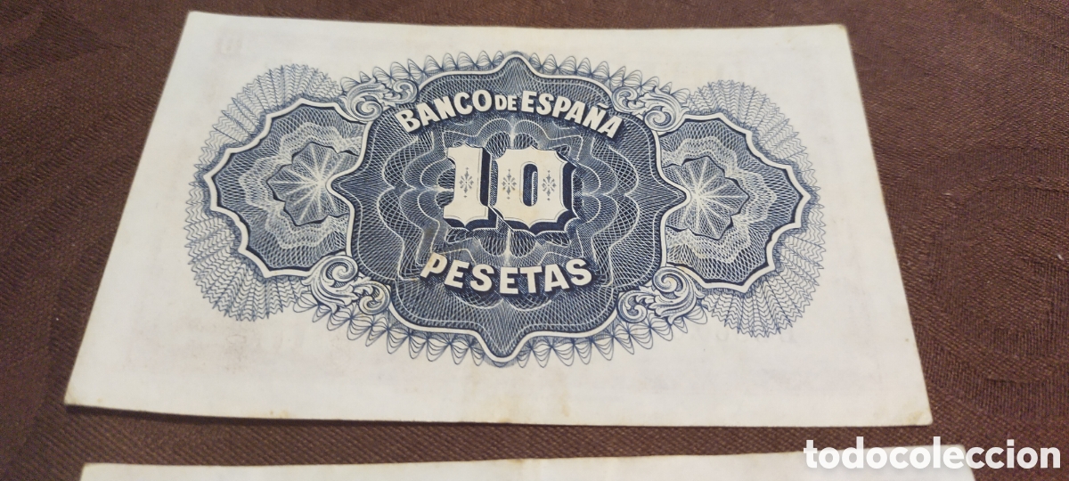 Billetes espa&ntilde;oles: Diez pesetas 1935 - Foto 3