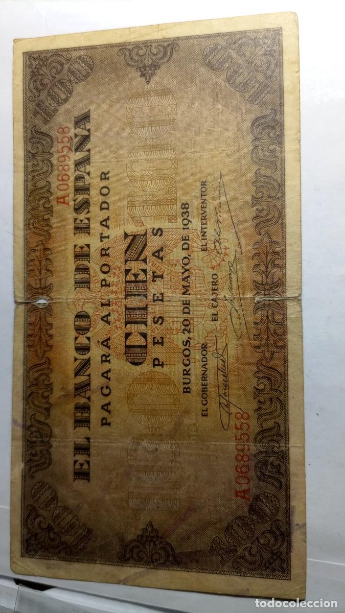 Billetes espa&ntilde;oles: 100 PESETAS 1938 - Foto 1