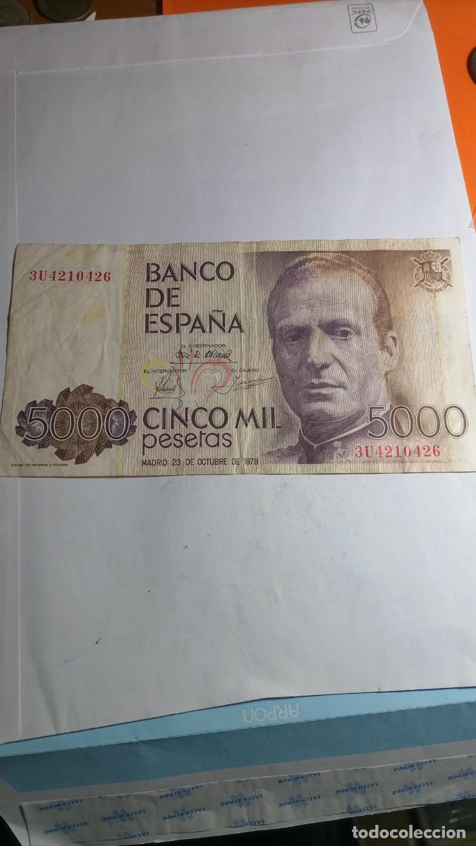 Billetes espa&ntilde;oles: 5000 PESETAS 1979 - Foto 2