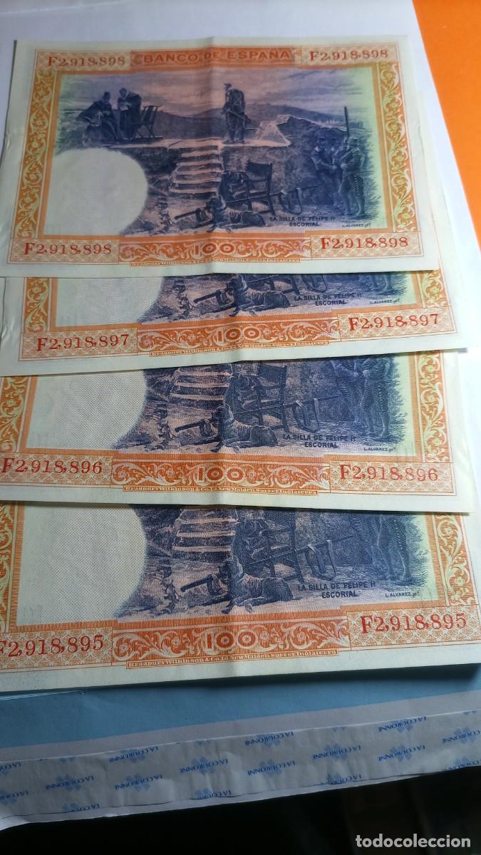 Billetes espa&ntilde;oles: 100 PESETAS 1925 - 4 CORRELATIVOS - Foto 2