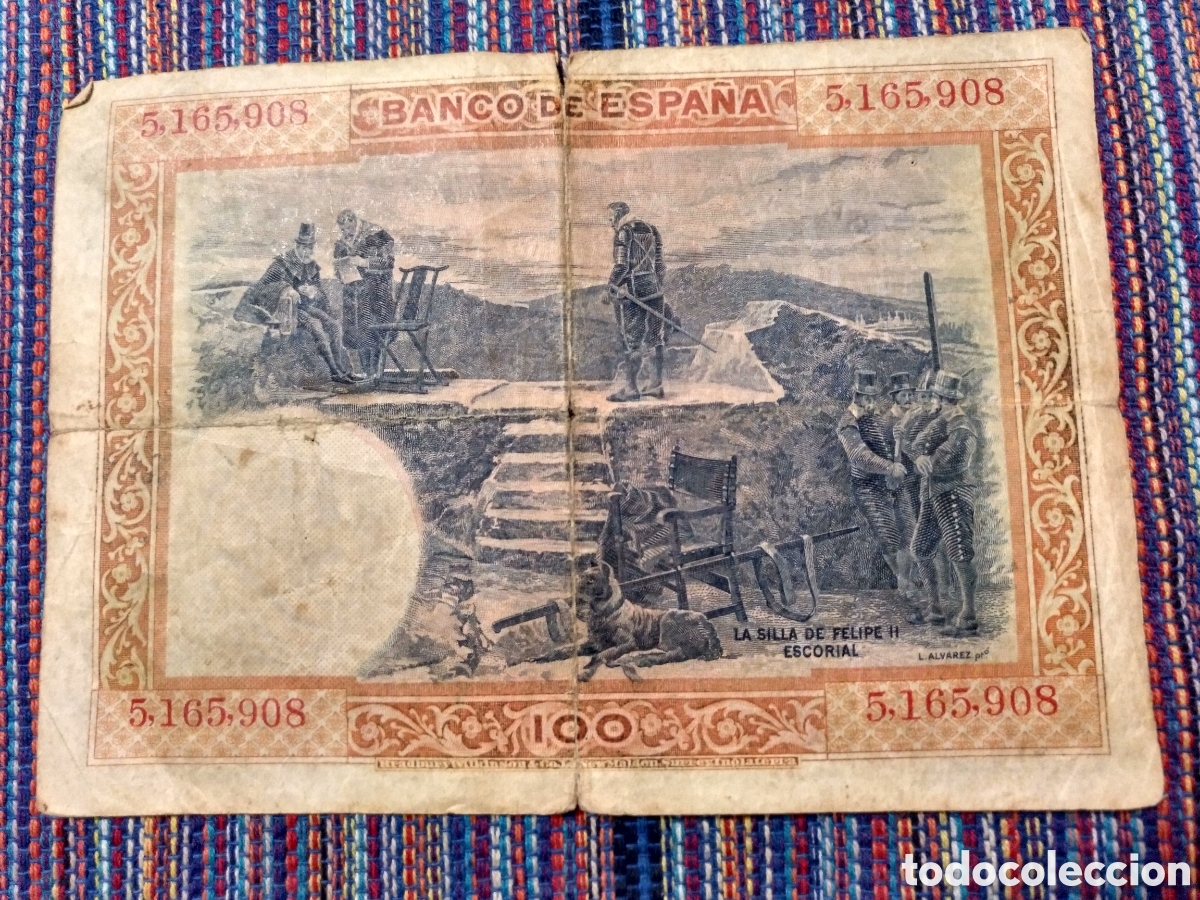 Billetes espa&ntilde;oles: 100 PESETAS DOS SELLOS EN SECO - Foto 2