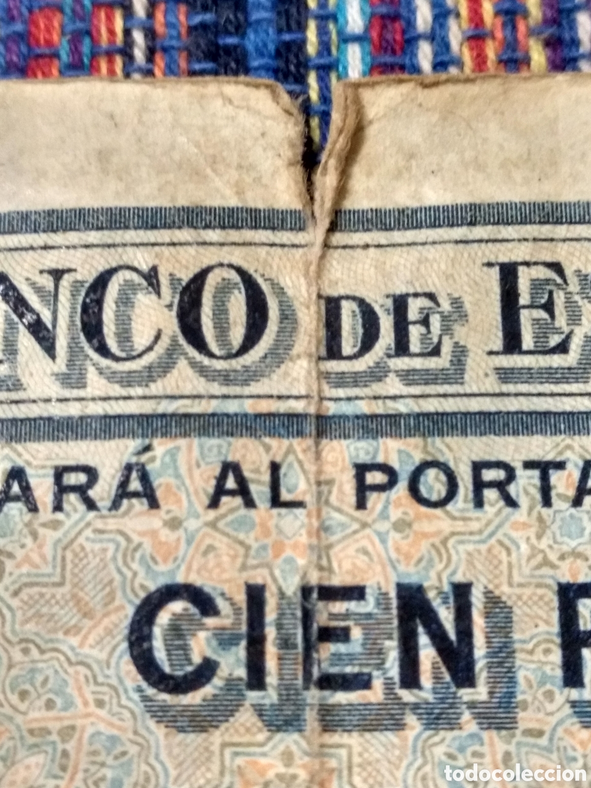 Billetes espa&ntilde;oles: 100 PESETAS DOS SELLOS EN SECO - Foto 3