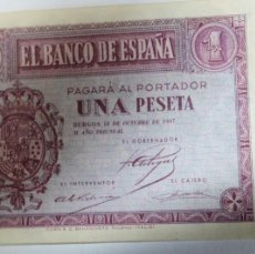Billetes españoles: BILLETE DE 1 PESETA DE 1937 DE LA REPÚBLICA ESPAÑOLA EN SIN CIRCULAR